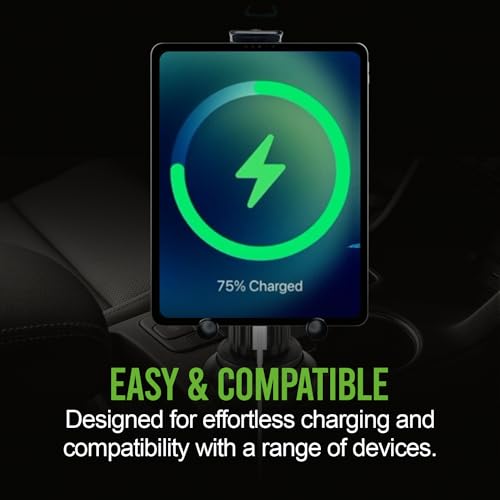 Cellet Cup Holder Tablet Mount, Car Cradle Holder Compatible for All iPad Pro, Air, Mini, Samsung Galaxy Tablet, Amazon Fire, Microsoft Surface - style: Tablet Holder Height - 13 in