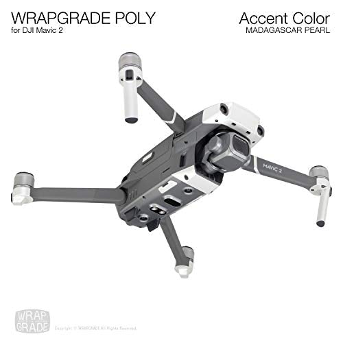 Wrapgrade Poly Skin Compatible with DJI Mavic 2 | Accent Color (Madagascar Pearl) - color: MADAGASCAR PEARL