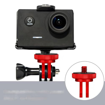 Frienda 4 Pcs Tripod Adapter Compatible with Gopro 1/4-20, Red - color: Red