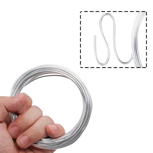 12Gauge(2mm) Aluminum Craft Wire, 33Ft Silver Bendable Metal Wire - color: Silver, size: 2mm