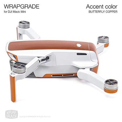 Wrapgrade Skin Compatible with DJI Mavic Mini & 2 SE & 4K | Accent Color (Butterfly Copper) - color: Butterfly Copper