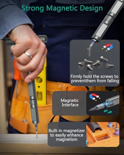 ORIA Ratchet Screwdriver Kit, 58 Teeth, 50N.m/50 KG Torque, Magnetic Design