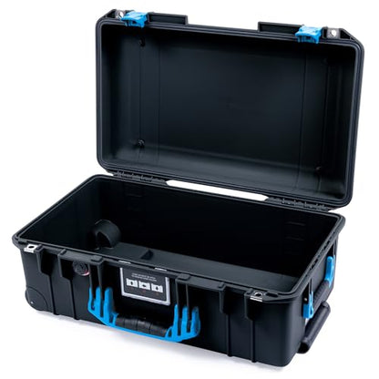 Black Pelican Air 1535 Carry-on Case - Comes empty - Blue Handles & Latches. - color: Blue Handles & Latches