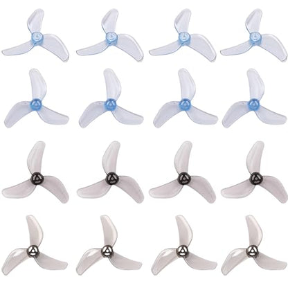 Gemfan 1207 3-Blade Propellers with 1.0mm Shaft for FPV Drone(Gray+Blue) - color: Gray+blue
