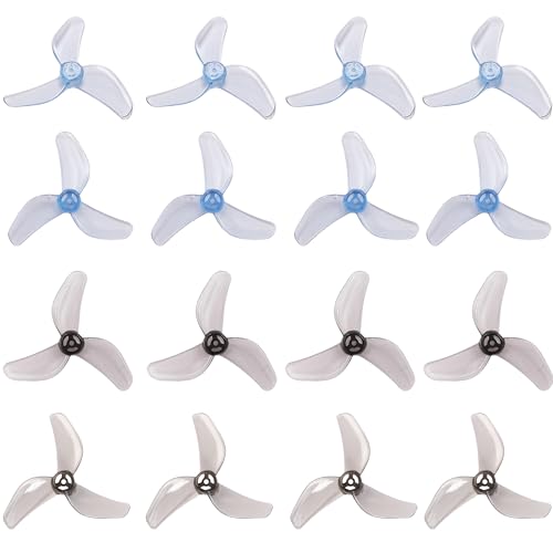 Gemfan 1207 3-Blade Propellers with 1.0mm Shaft for FPV Drone(Gray+Blue) - color: Gray+blue