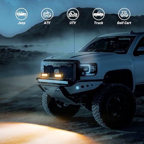 Nilight 6.5Inch Off-Road LED Light Bar White Amber 3 Lighting Modes - color: Amber&White 3 Modes