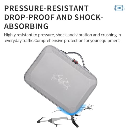 Hard Carrying Case for Dji Mini 4 Pro (with RC2 Controller), Waterproof PU Portable Travel Shoulder Bag and Handbag 2 in 1