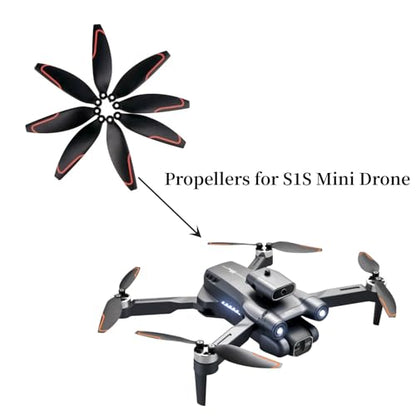 Propellers for S1S LS-S1S LF632 Mini Drone Propellers Original Replacement S1S Drone Blades Spare Part Accessories (16PCS)