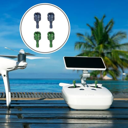 4pcs Drone Control Sticks, Detachable Drone Joysticks Controller Stick Thumb Replacement Accessories Compatible with DJI Mini 3 Pro Drone DJI RC (Blue, Green) - color: Blue, Green