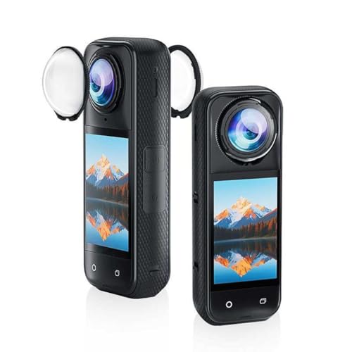 Insta 360 X5 Lens Guard PC Protective Cover, Waterproof & Anti-Scratch Lens Protector with Twist-Lock Design for Insta360 X5 Action Camera Accessories 2 pcs - size: for Insta360 X5
