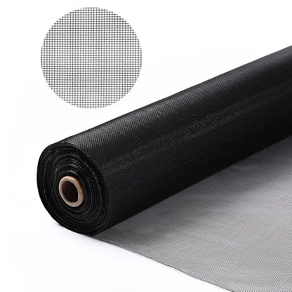 59 in x 100 ft Fiberglass Window Screen Mesh, Window Screen Replacement, Screen Door Mesh, Screen Mesh Roll, Porch Screens for Patios Outside Outdoor, Heavy Duty Window Screens for House Windows - size: 59 in x 100 ft