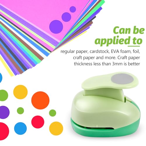 UCEC Circle Cutter, 3 Pcs Circle Puncher, 1 3/8 5/8 Inch Craft Hole Punch - color: circle, size: 3pack Circle + 30 Paper
