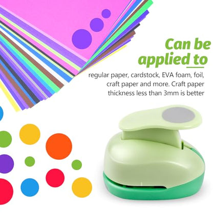 UCEC Circle Cutter, 3 Pcs Circle Puncher, 1 3/8 5/8 Inch Craft Hole Punch - color: circle, size: 3pack Circle + 30 Paper