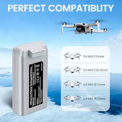 (2 Pack) 2400mAh Mini 2 Series Intelligent Flight Battery with Color LCD Display Three-Way Charging Hub, Max Flight Time 31 Mins,Compatible with DJI Mini 2/2 SE/SE/4K