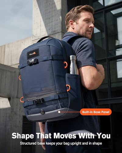 Tolaccea 30L Travel Laptop Backpack TSA Carry-On for Business Trips Commute - color: Navy
