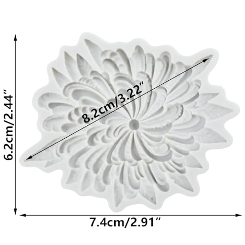 Flower Polymer Clay Mold Chrysanthemum Flower Silicone Molds - color: Style D