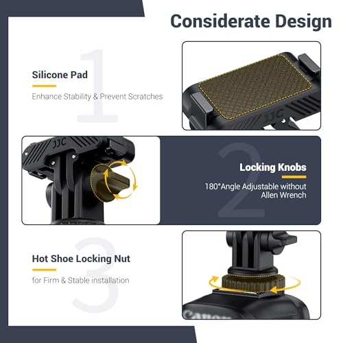 JJC Cold Shoe Mount Adapter for DJI Osmo Action 5 Pro 4 3,Stable Mounting - color: Hot Shoe/Cold Shoe Adapter