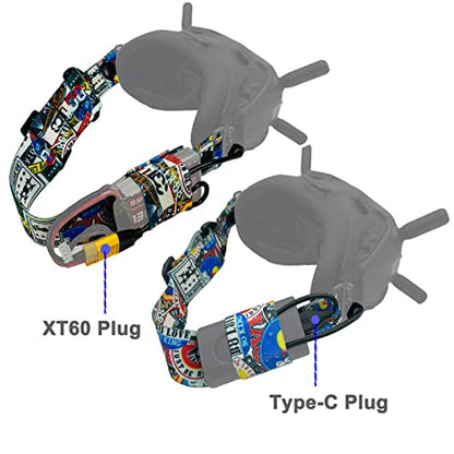 Head Strap and Power Cable XT60 for DJI FPV Goggles V2 Lipo Battery - style: for FPV Goggles V2