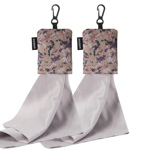 SEIBER Microfiber Glasses Cleaning Cloth with Neoprene Pouch,2P,Camo Desert - color: Camo Desert-(2pack)