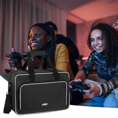 LEFOR·Z Travel Carrying Case Fits for PS5/PS5 Pro/PS4 with Thick Padding - color: Black