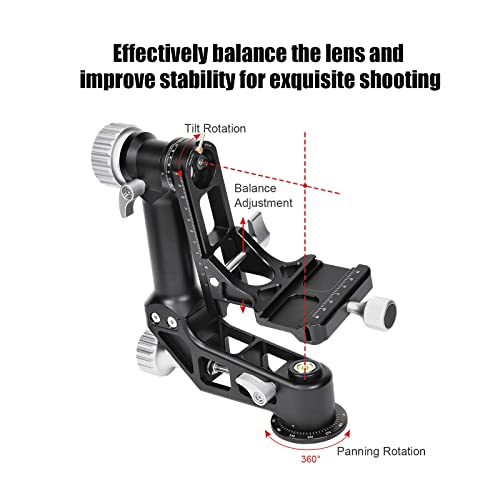 SUNWAYFOTO GH-02 Gimbal Head Aluminum Load 66 lbs(30 Kgs