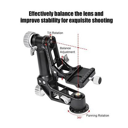 SUNWAYFOTO GH-02 Gimbal Head Aluminum Load 66 lbs(30 Kgs