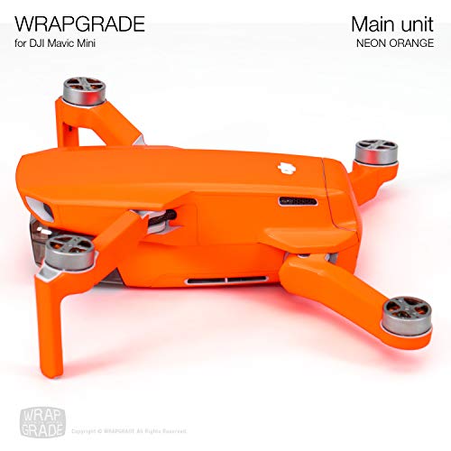 Wrapgrade Skin for Mavic Mini & Mini 2 SE & Mini 4K (NEON Orange) - color: NEON ORANGE