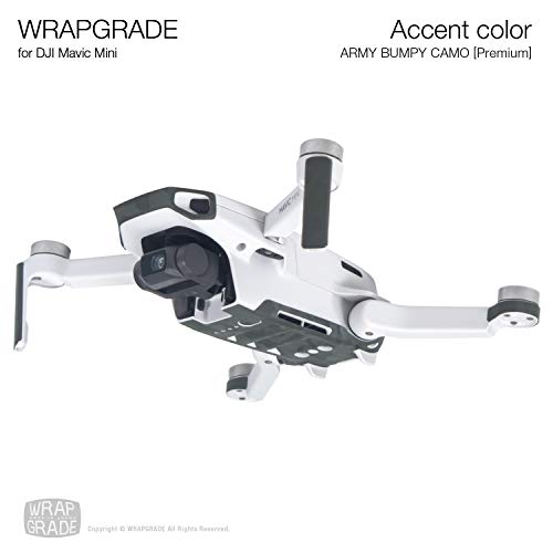 Wrapgrade Skin Compatible with DJI Mavic Mini & 2 SE & 4K | Accent Color (Army Bumpy CAMO) - color: Army Bumpy Camo