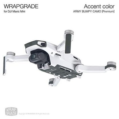 Wrapgrade Skin Compatible with DJI Mavic Mini & 2 SE & 4K | Accent Color (Army Bumpy CAMO) - color: Army Bumpy Camo