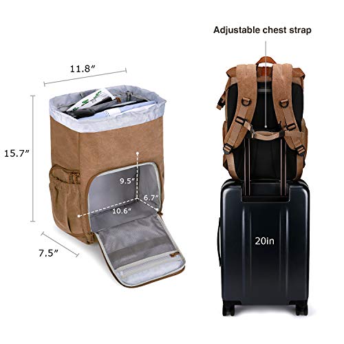 BAGSMART Camera Backpack DSLR Camera Bag Backpacks for Photographers - color: C-khaki[single Buckle]