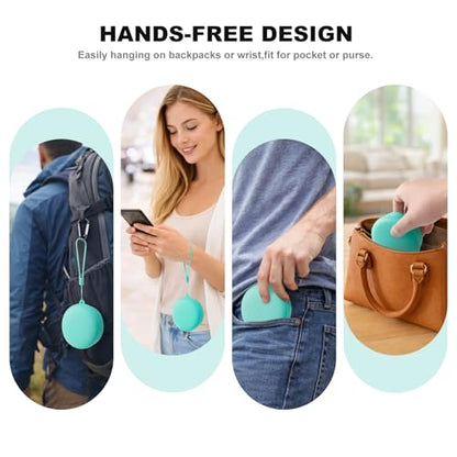 Collapsible Travel Cup, Foldable Water Cup with Lid, for Travel - color: Turquoise