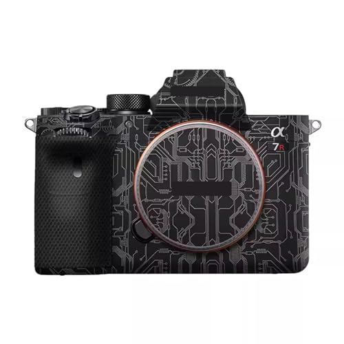 Camera Skin for Sony A7RIV A7R IV Anti-Scratch Vinyl Wrap Cartoon Film Body Protector Coat Photography Accessories Sticker(Circuit Titanium) - color: Circuit Titanium