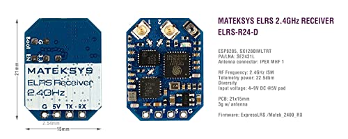 Matek 2.4G ExpressLRS ELRS Diversity Receiver for FPV Racing Quadcopter