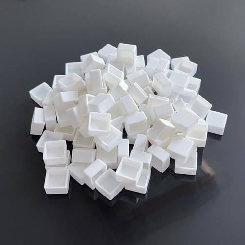FCLUB 200PCS Mini Square Watercolor Pans, White 0.5ml Empty Paint Pans - color: White, size: 200 Pieces 0.5 ml Pans