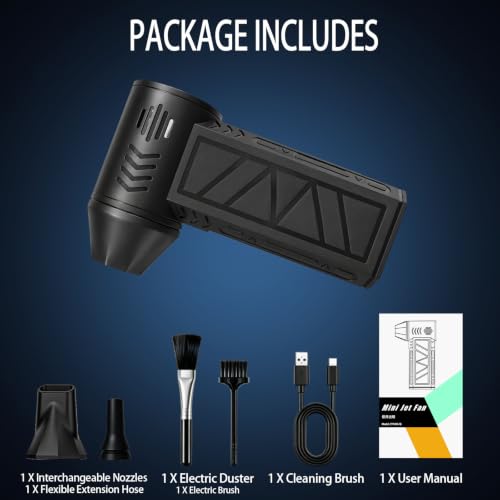 Compressed Air Duster, 130000 RPM Electric Air Duster, for Keyboard, Car