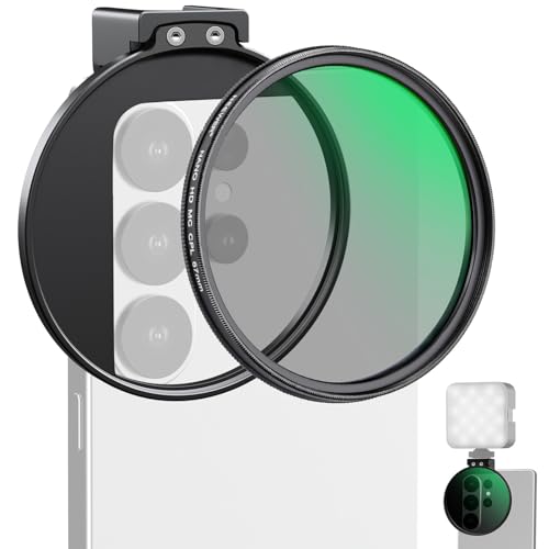 NEEWER 67mm Phone CPL Filter with Cold Shoe Clip, HD Circular Polarizer Lens Filter Accessories with Adjustable Polarization, Compatible with Android Samsung S26 Ultra iPhone 17 Pro Max & More, FL-113 - style: CPL w/Cold Shoe Clip