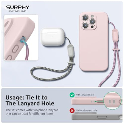 SURPHY 2 Pack Phone Lanyard, Phone Wrist Strap for Case, Camera Wrist Strap - color: Pink & Gray