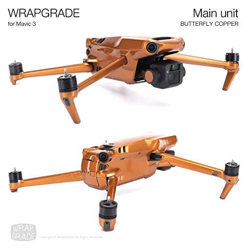 WRAPGRADE Skin Compatible with DJI Mavic 3 Pro (Butterfly Copper) - color: Butterfly Copper / Pro
