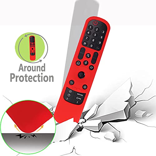 Hi Color Silicone Cover for MR24GA/MR21GA/MR22GN/MR23GA Protective Case Compatible with LG Magic TV C2 C3 G3 OLED Remote Control Slicone Sleeve with Lanyard(Mint) - color: Mint