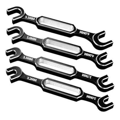 RC Car Turnbuckle Wrenches 3.0/3.2/3.5/3.7/4.0/5.0/5.5/6.0mm, 4PCS Silver - color: Silver