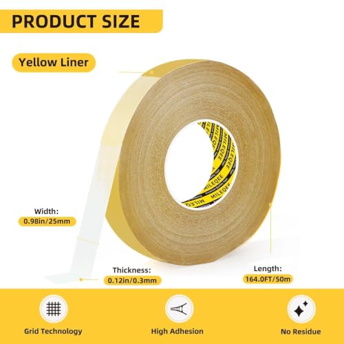 High Tack Double Sided Tape Heavy Duty Grid Mesh Magic,1" x 164FT - size: 1 Pack, 1" x 164FT