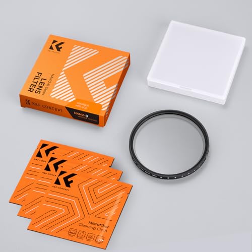 K&F Concept 40.5mm Neutral Density Filter, 40.5mm Slim Variable Fader ND Filter Adjustable ND2 to ND400 Filter + Cleaning Cloth - size: 40.5 mm