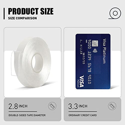 Double Sided Tape Heavy Duty, Clear, Acrylic, Sticky Nano Mounting Tape - size: 1/2"