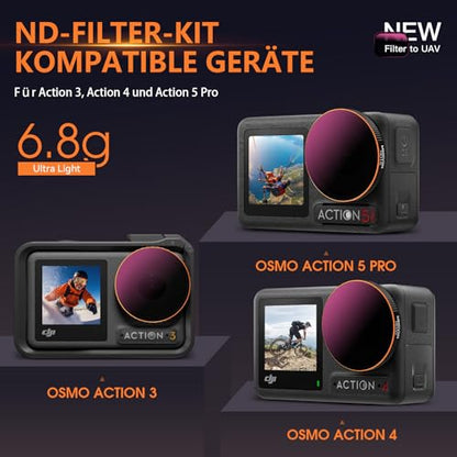 Action 5 Pro ND Filter Set - 4 Pack (CPL, ND8, ND16, ND32) - style: Action 4/5 Pro