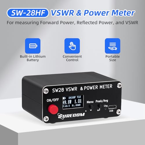 Mcbazel Surecom SW-28HF 1.5MHz-60MHz 120W Mini V.S.W.R. & Power Meter