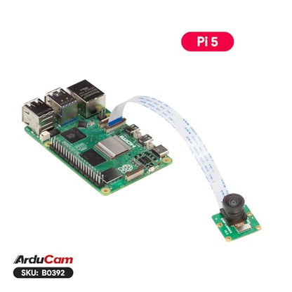 Arducam 8MP IMX219 175 Degree Ultra Wide Angle Camera for Raspberry Pi, Compatible with Pi 5, 4 Model B, 3/3B+, and Zero 2W - size: 175 Degree M12