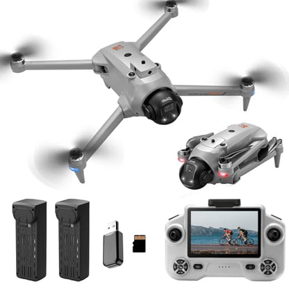 YL059 GPS Drone with Screen Remote Control Brushless Motor, 2 batteries. - color: White - 2Batteries