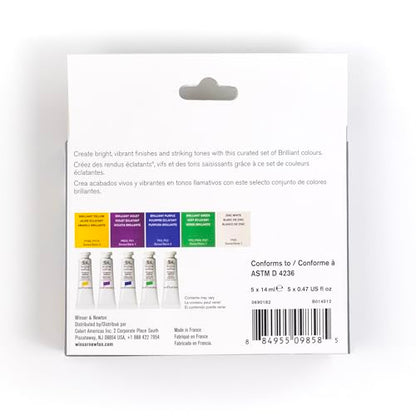 Winsor & Newton Designers Gouache Brilliant Set, 5 x 14ml Tubes