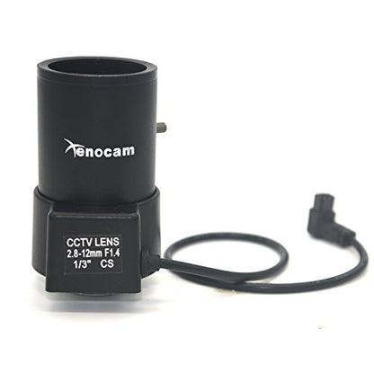 2.8-12mm 1/3" Auto-iris Varifocal Lens Cs-Mount Dc Drive for CCTV Security Camera 1/3 Inch F1.4 - color: Auto-iris 2.8-12mm