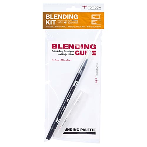 Tombow 56182 Blending Kit. Includes Blending Palette, Colorless Blender, Spray Mister, and Blending Guide, Multicolor, 3 Piece Set